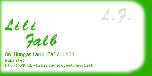 lili falb business card